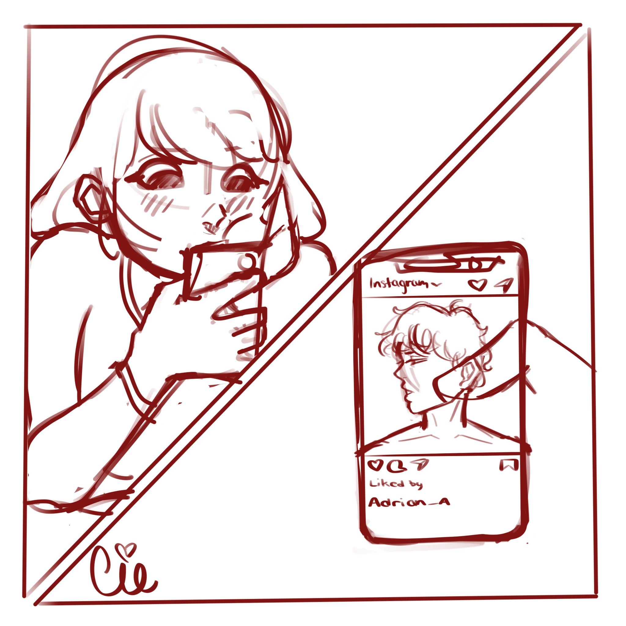 The girl and the phone