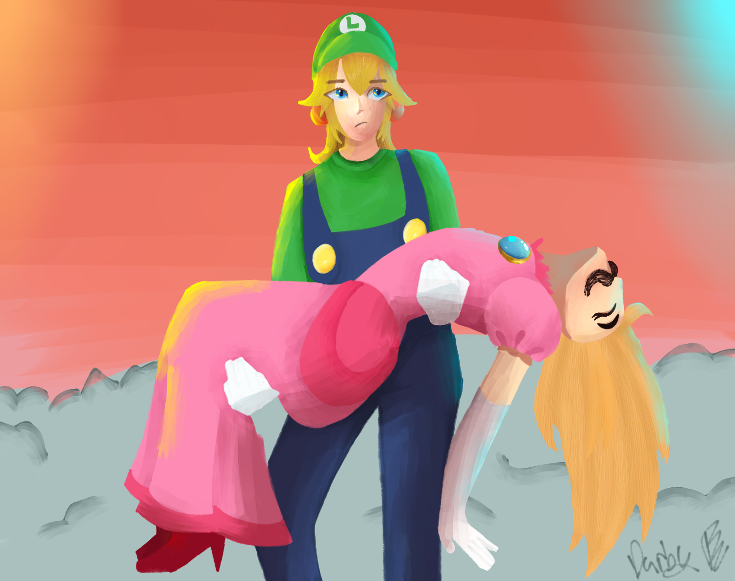 Peach and luigi